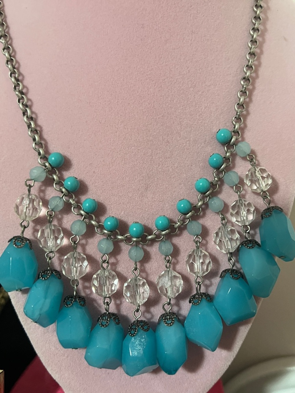 American Eagle Outfitters Blue Turquoise Bib Necklace